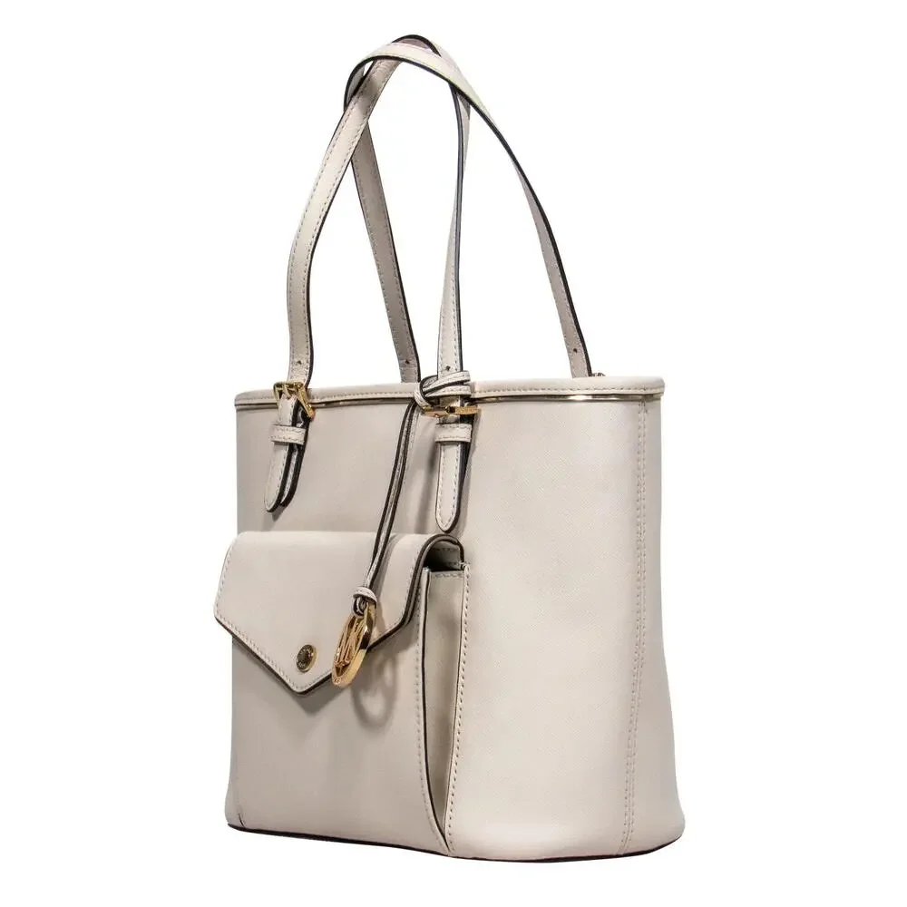 Michael Kors - Cream Leather Mini Zipper Tote